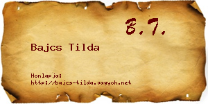 Bajcs Tilda névjegykártya